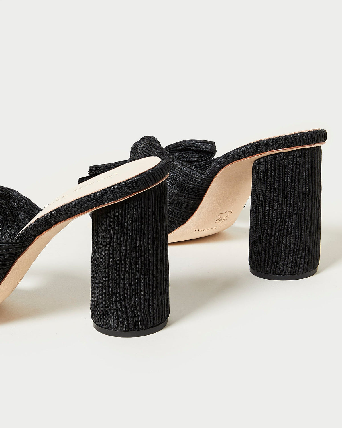 Loeffler Randall Essential | Penny Black Pleated Bow Heel