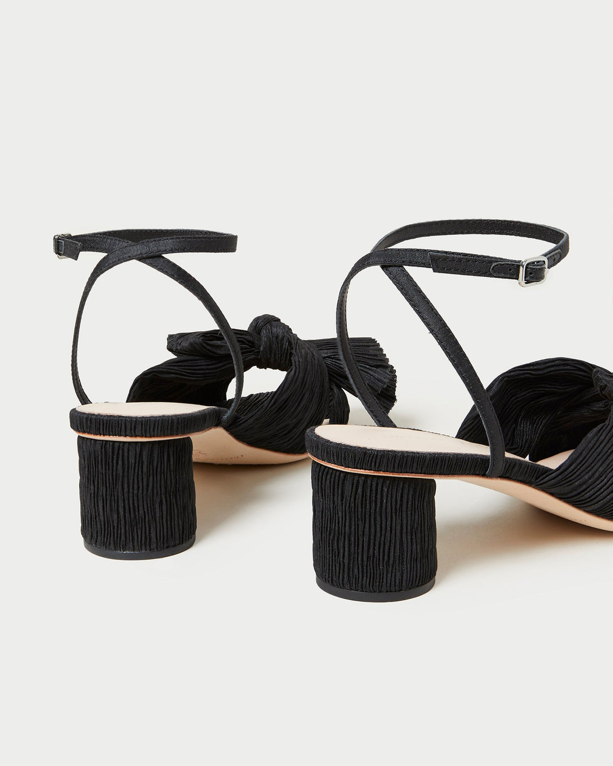 Loeffler Randall Premium | Dahlia Black Pleated Bow Heel