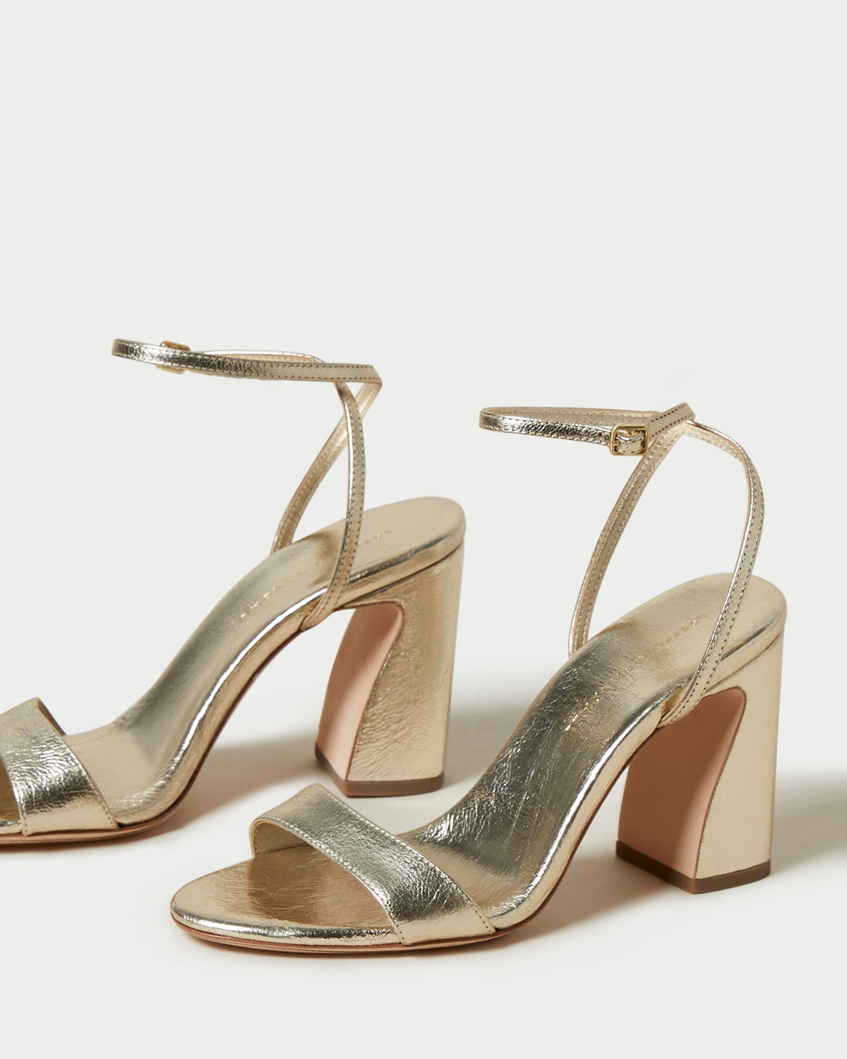 Loeffler Randall Featured | Malia Champagne Curved-Heel Sandal