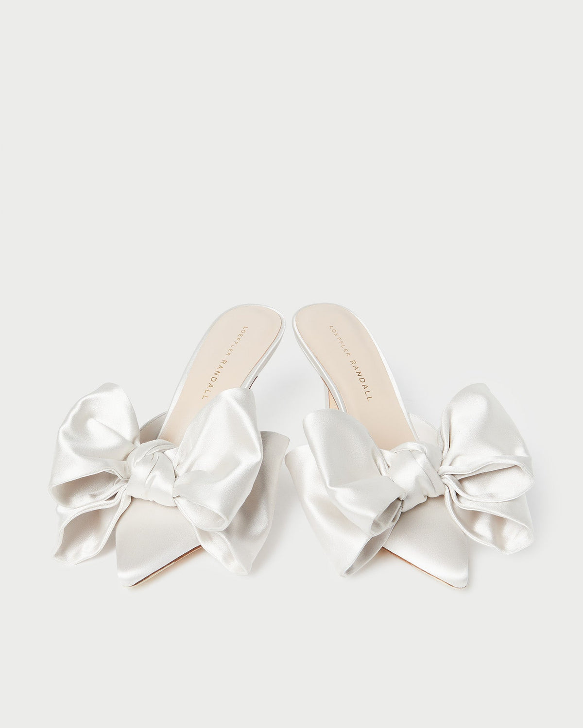 Loeffler Randall Premium | Margot Cream Satin Bow Mule