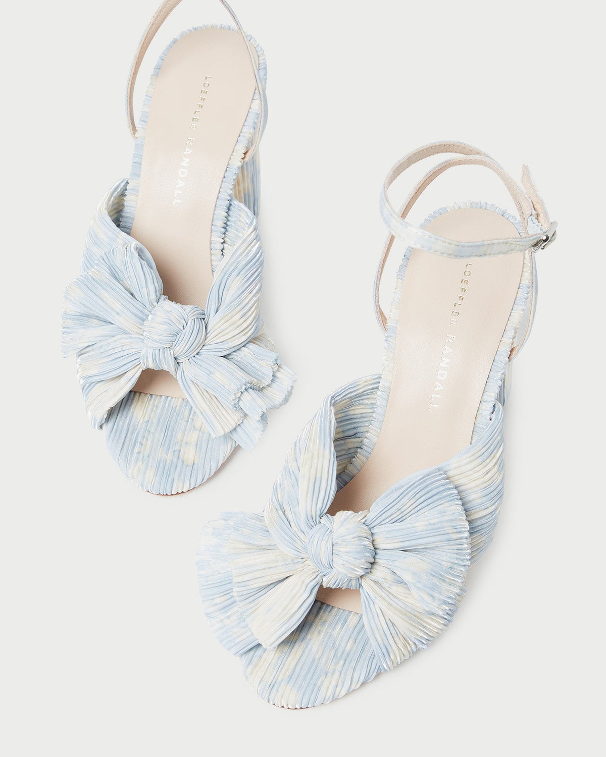 Loeffler Randall Discount | Camellia Blue Floral Bow Heel
