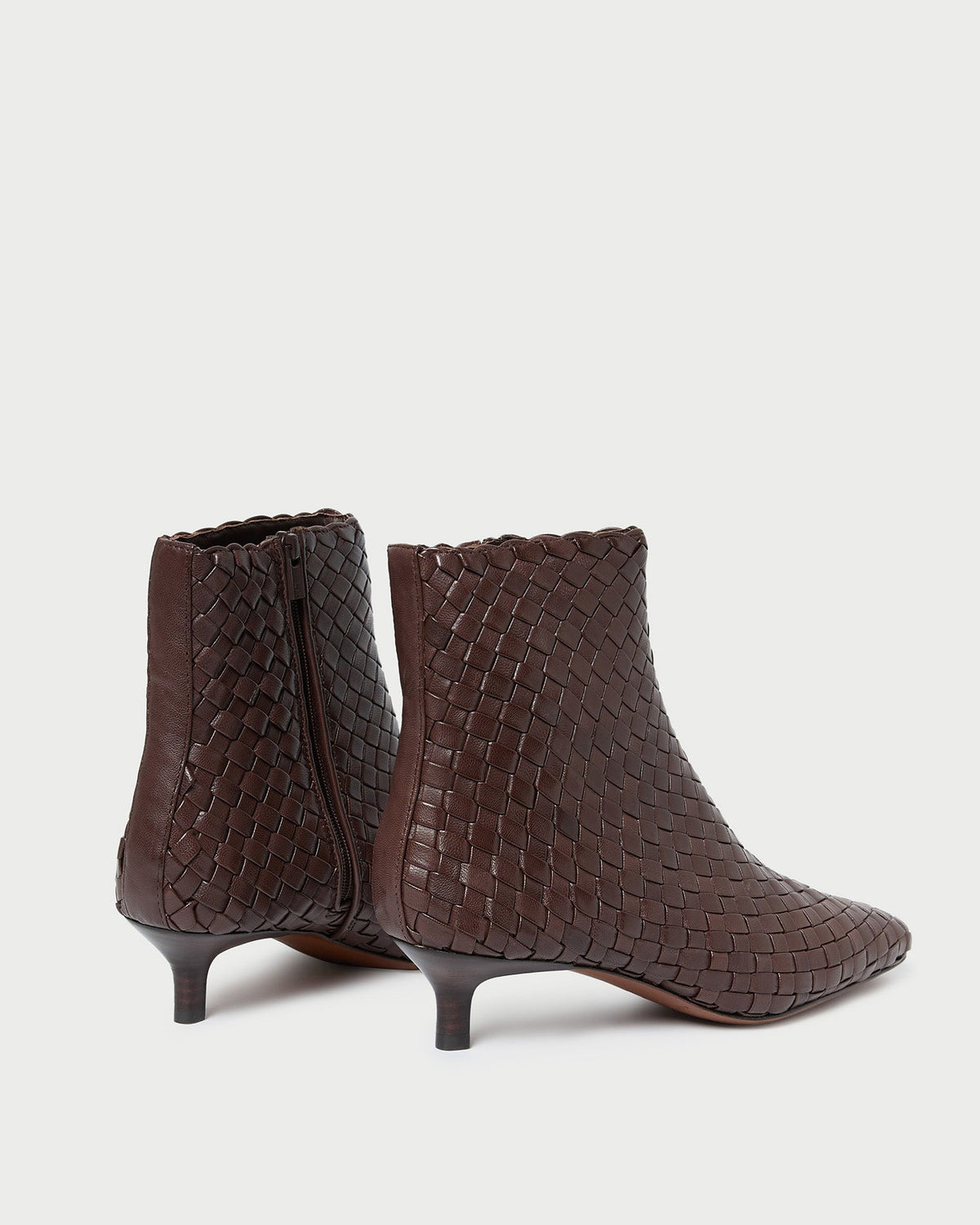 Loeffler Randall Discount | Marcella Espresso Woven Ankle Boot