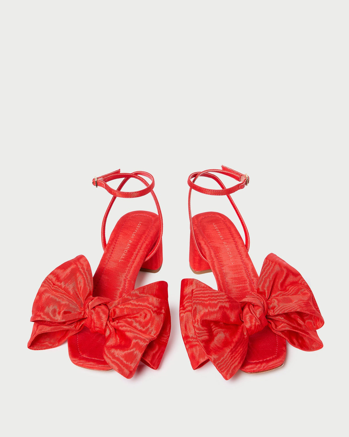 Loeffler Randall Quality | Carmen Red Moiré Bow Sandal