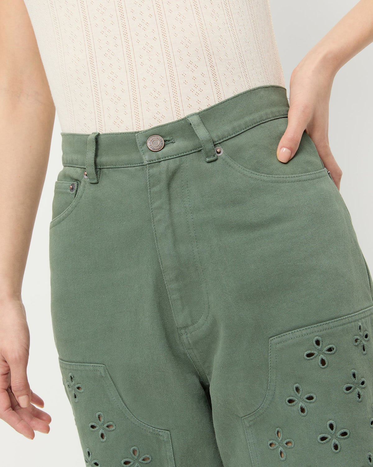 Loeffler Randall Special Offer | Demi Embroidered Pant