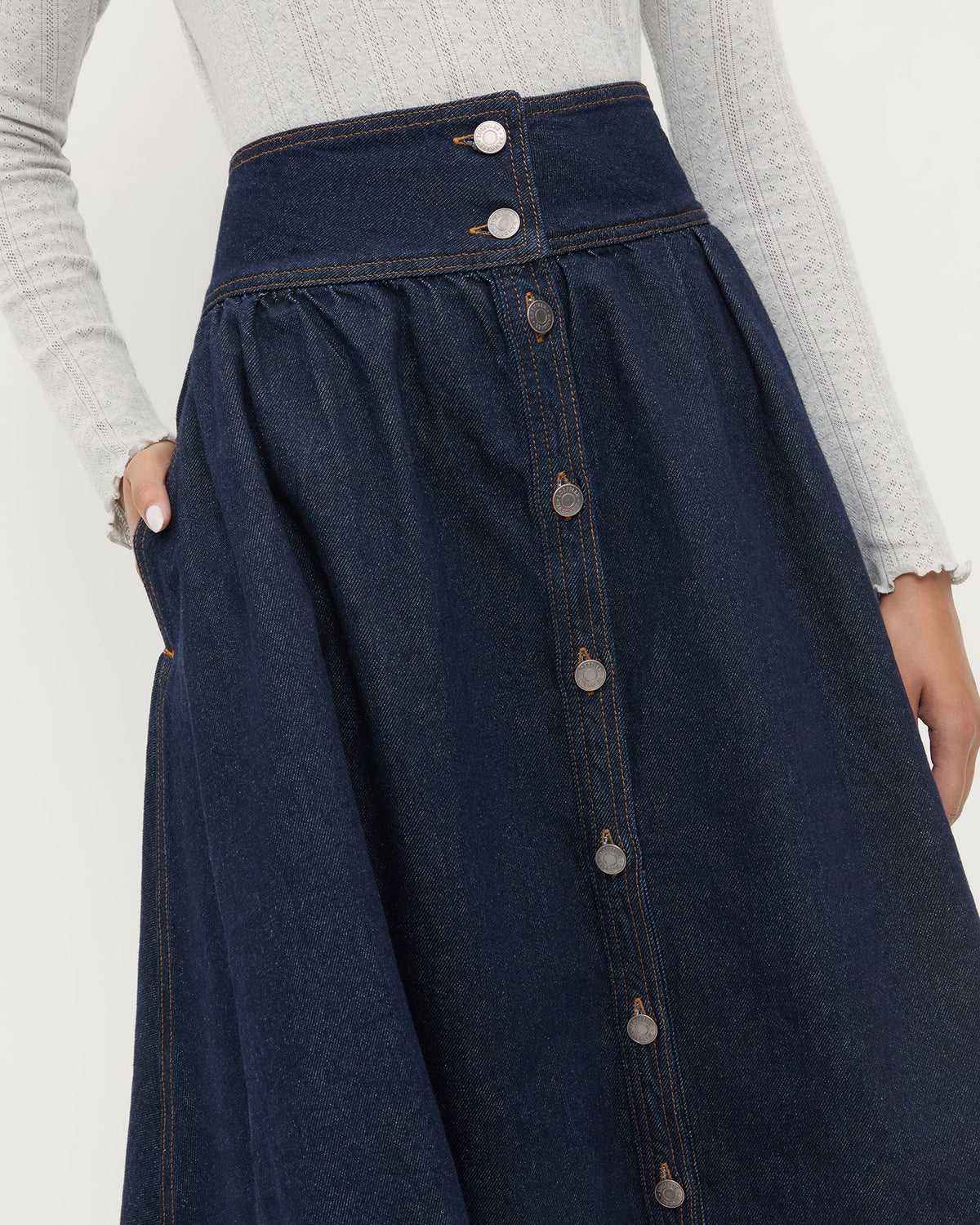 Loeffler Randall Essential | Ruthie Denim Skirt