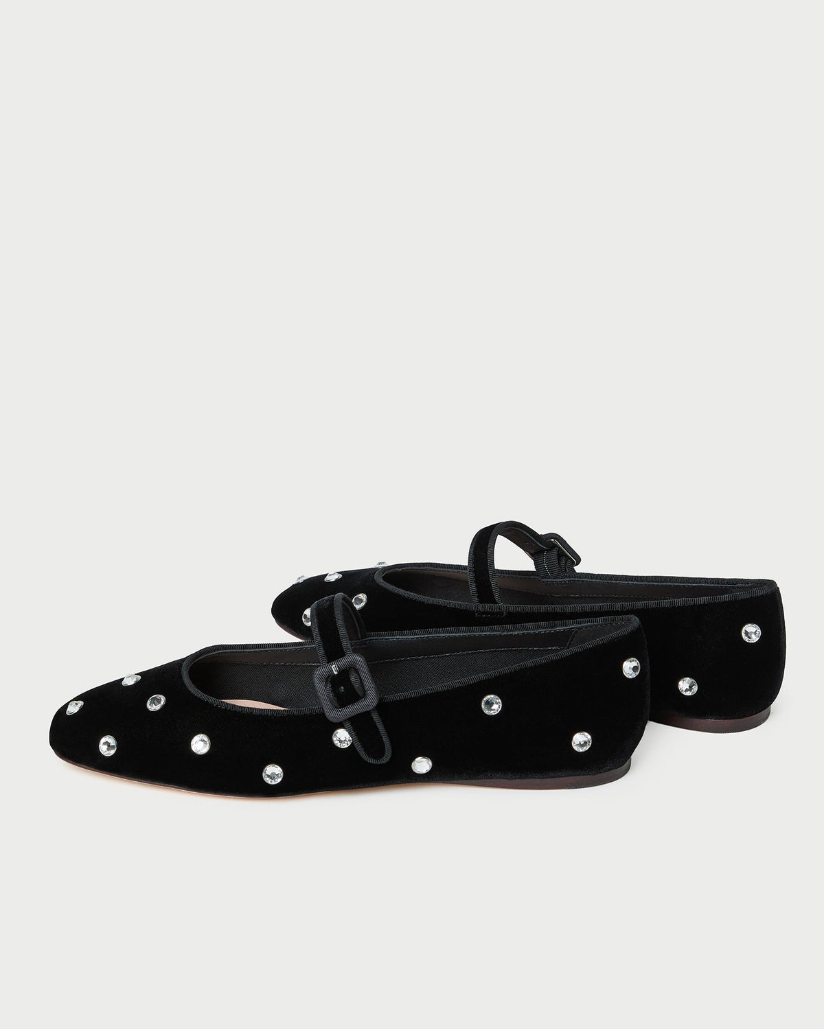 Loeffler Randall Customer Favorite | Ginger Black/Crystal Velvet Mary Jane