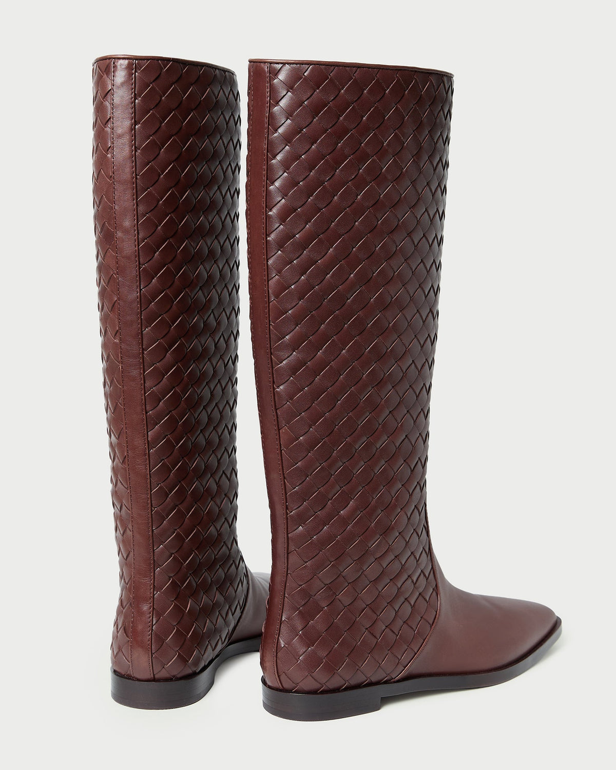 Loeffler Randall Popular | Tilly Espresso Woven Leather Boot