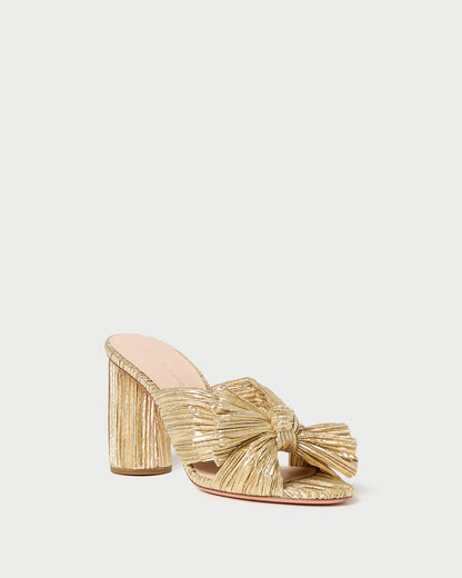 Loeffler Randall Best Seller | Penny Gold Pleated Bow Heel