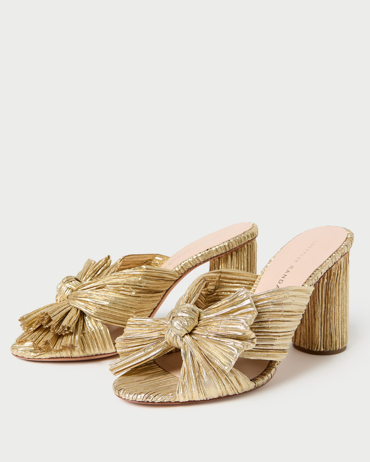 Loeffler Randall Best Seller | Penny Gold Pleated Bow Heel