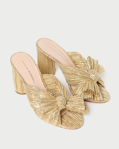 Loeffler Randall Best Seller | Penny Gold Pleated Bow Heel