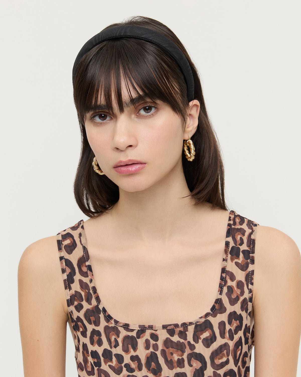 Loeffler Randall Sale | Marina Black Moiré Puffy Headband