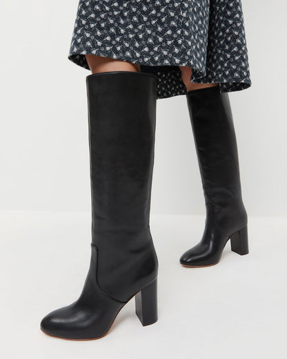 Loeffler Randall Sale | Goldy Black Leather Tall Boot