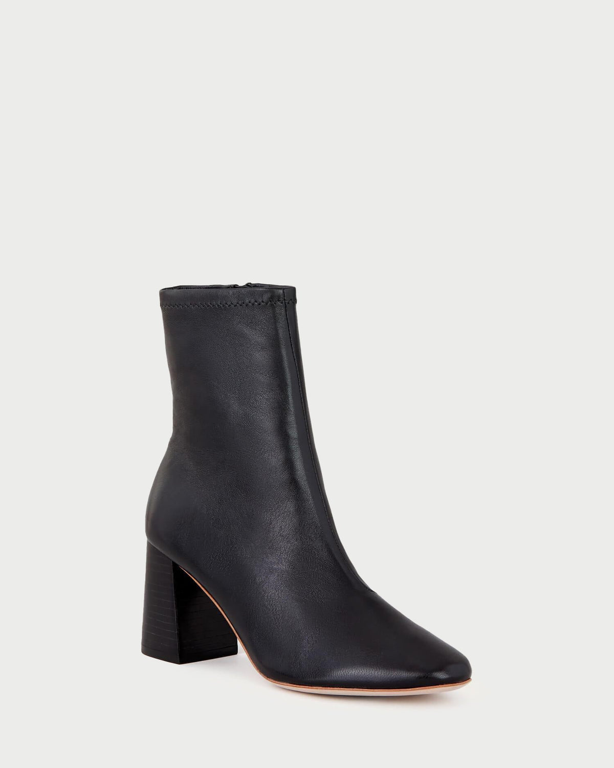 Loeffler Randall Customer Favorite | Elise Black Leather Stretch Bootie