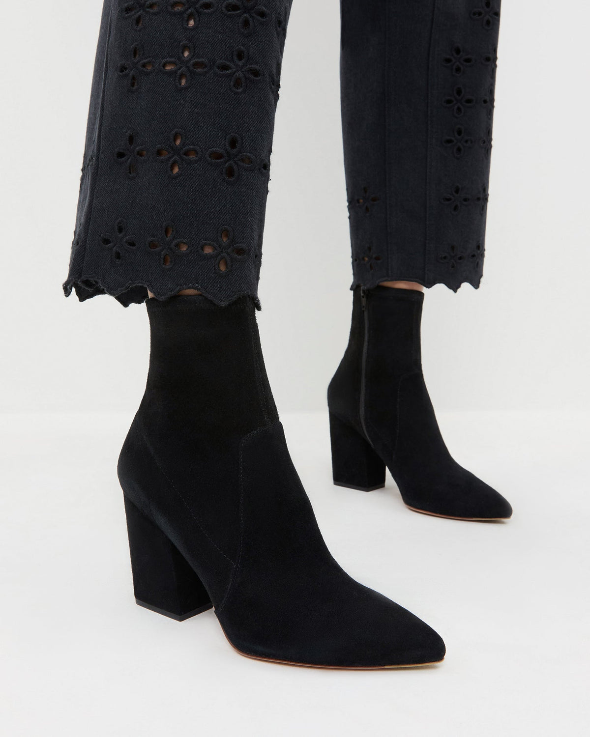 Loeffler Randall New | Isla Black Suede Ankle Bootie
