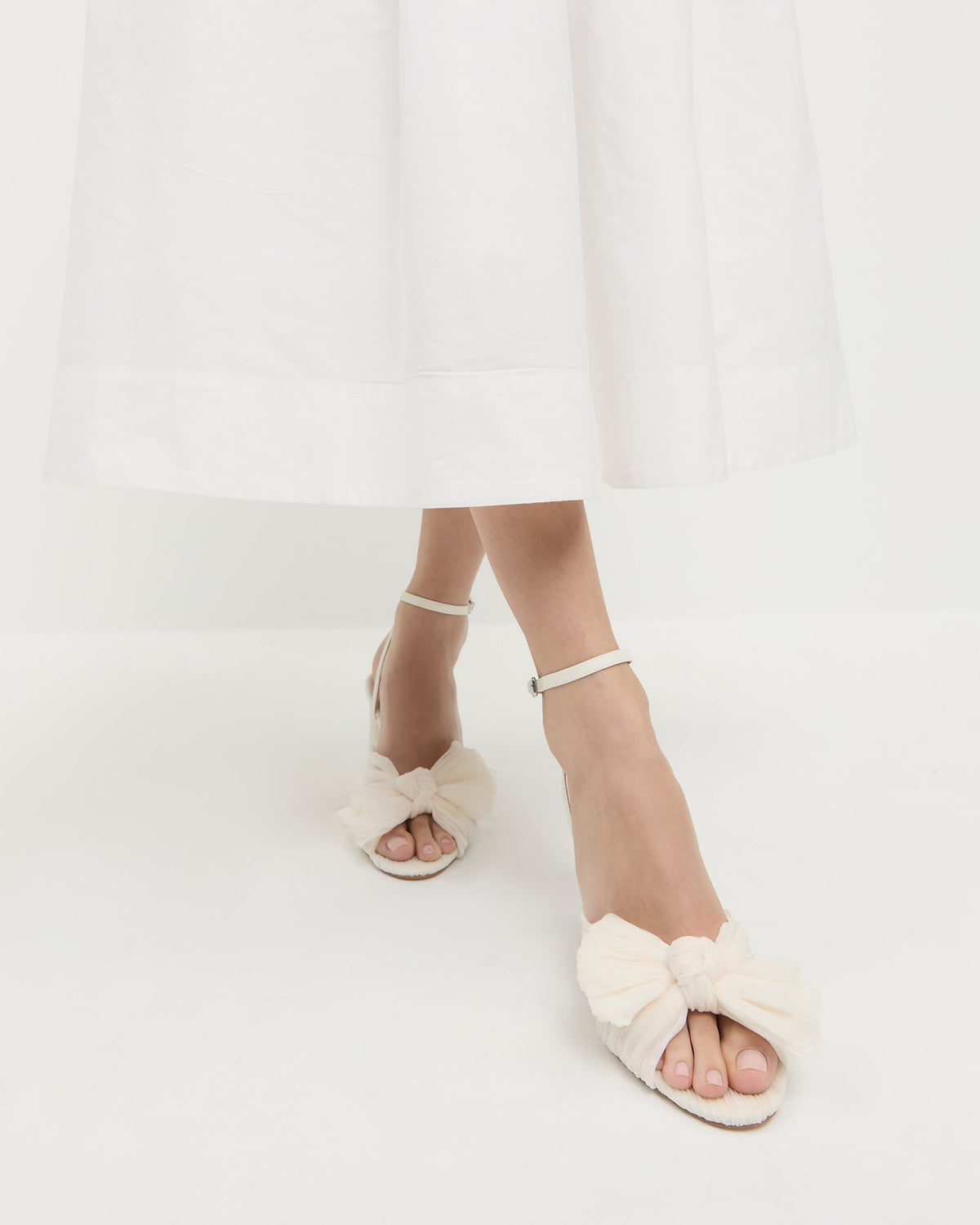 Loeffler Randall Value | Camellia Pearl Pleated Bow Heel