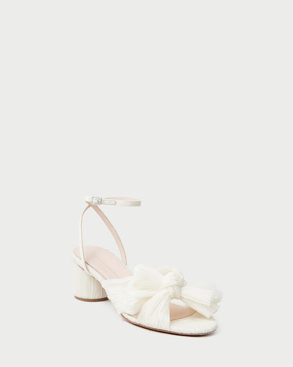Loeffler Randall Customer Favorite | Dahlia Pearl Pleated Bow Heel