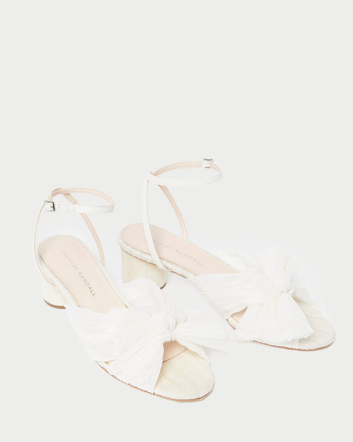 Loeffler Randall Customer Favorite | Dahlia Pearl Pleated Bow Heel