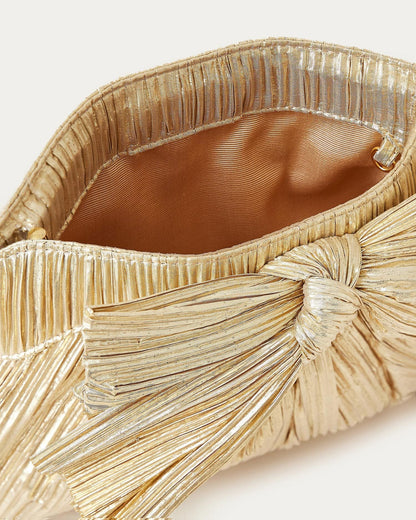 Loeffler Randall Best Price | Rayne Gold Bow Clutch