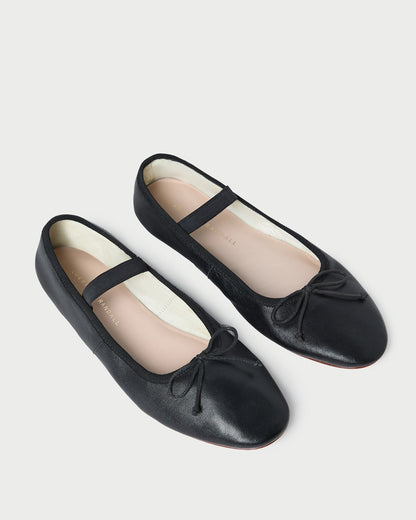 Loeffler Randall Recommended | Leonie Black Leather Ballet Flat