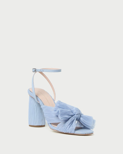 Loeffler Randall Recommended | Camellia Blue Pleated Bow Heel