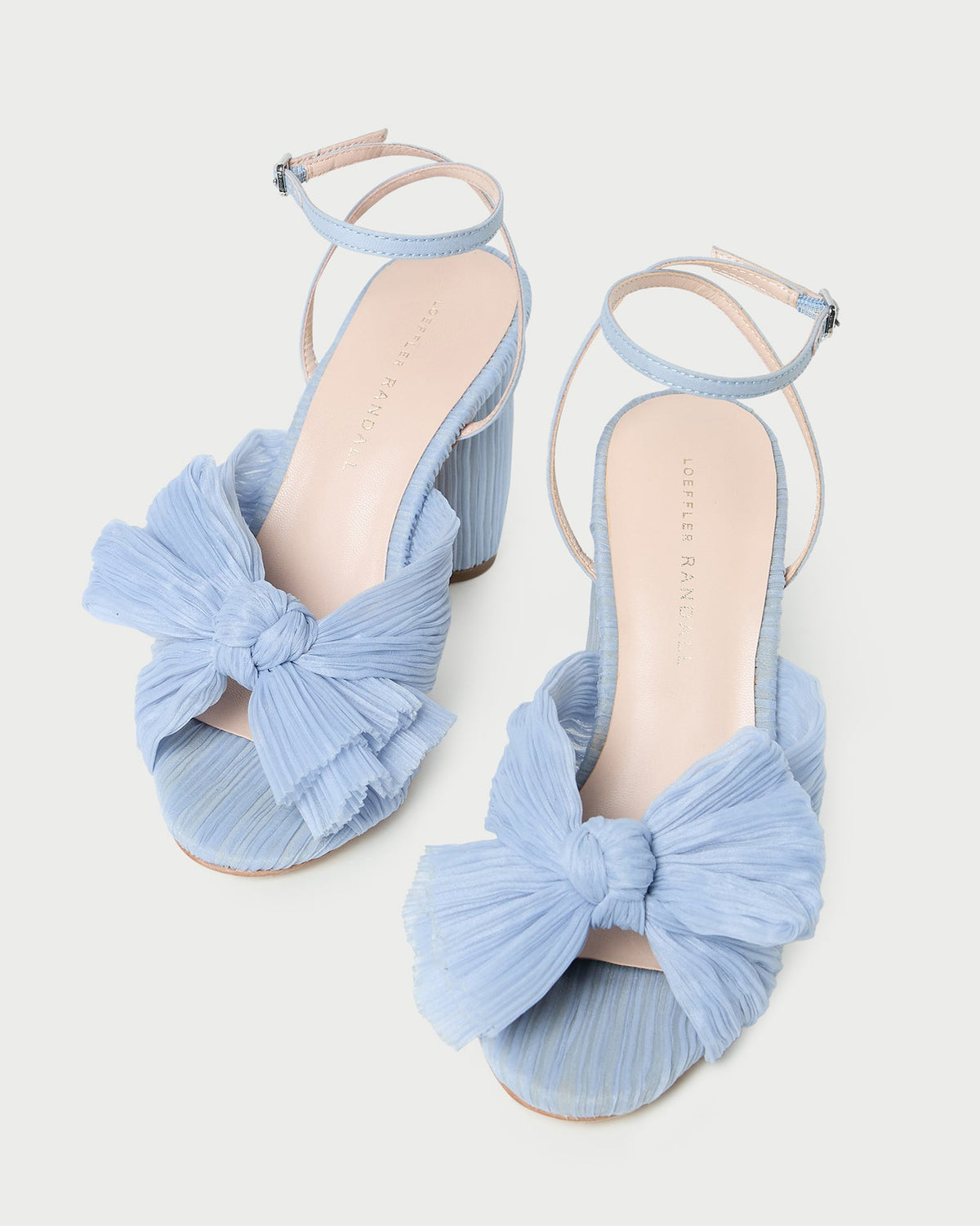 Loeffler Randall Recommended | Camellia Blue Pleated Bow Heel