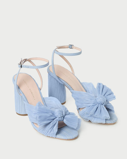 Loeffler Randall Recommended | Camellia Blue Pleated Bow Heel
