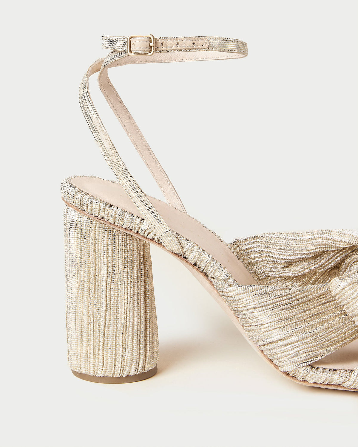 Loeffler Randall Recommended | Camellia Platinum Pleated Bow Heel