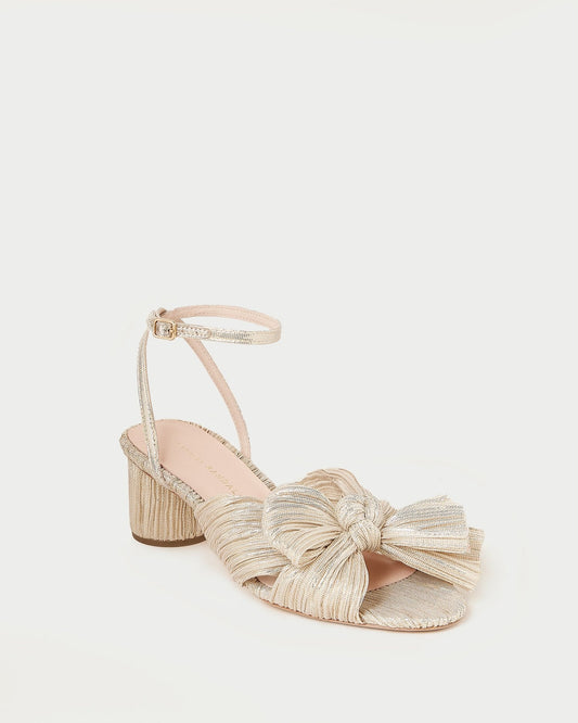 Loeffler Randall Best Seller | Dahlia Platinum Pleated Bow Heel