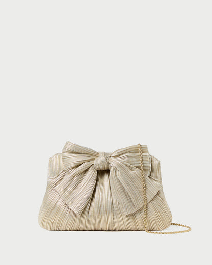 Loeffler Randall Smart Buy | Rayne Platinum Bow Clutch