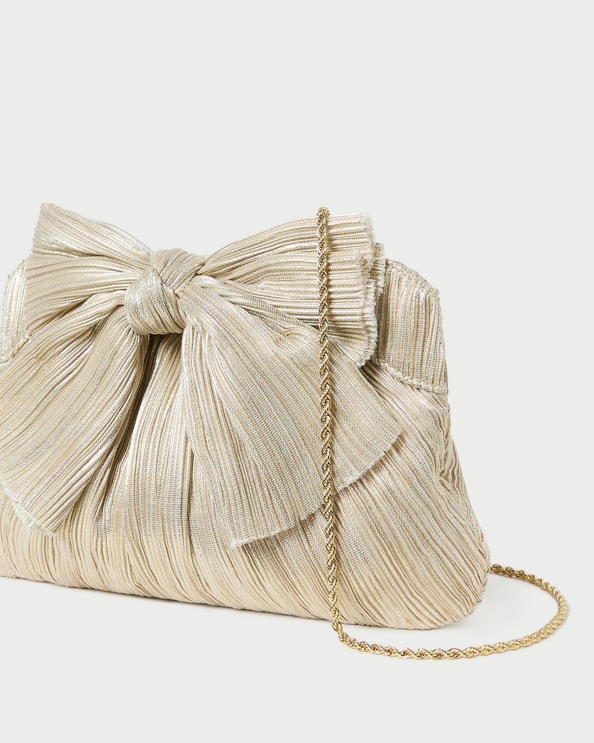 Loeffler Randall Smart Buy | Rayne Platinum Bow Clutch