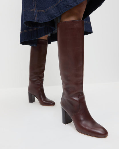 Loeffler Randall Discount | Goldy Espresso Leather Tall Boot