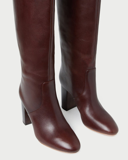 Loeffler Randall Discount | Goldy Espresso Leather Tall Boot