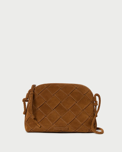 Loeffler Randall Value | Mallory Cacao Woven Suede Crossbody