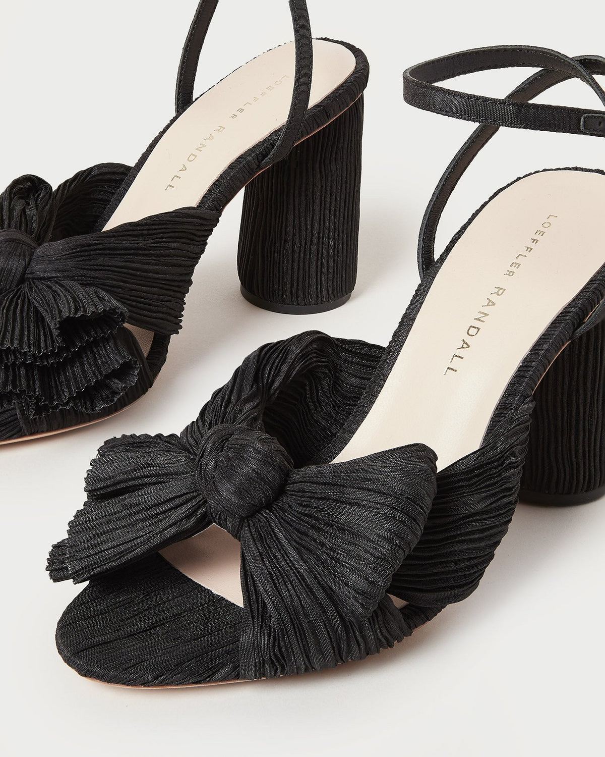 Loeffler Randall Essential | Camellia Black Pleated Bow Heel
