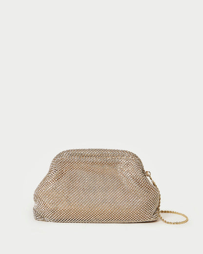 Loeffler Randall Special Offer | Doreen Gold Diamanté Frame Pouch