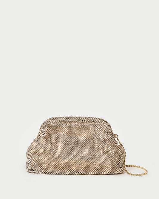 Loeffler Randall Special Offer | Doreen Gold Diamanté Frame Pouch