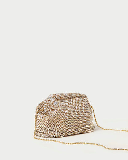 Loeffler Randall Special Offer | Doreen Gold Diamanté Frame Pouch