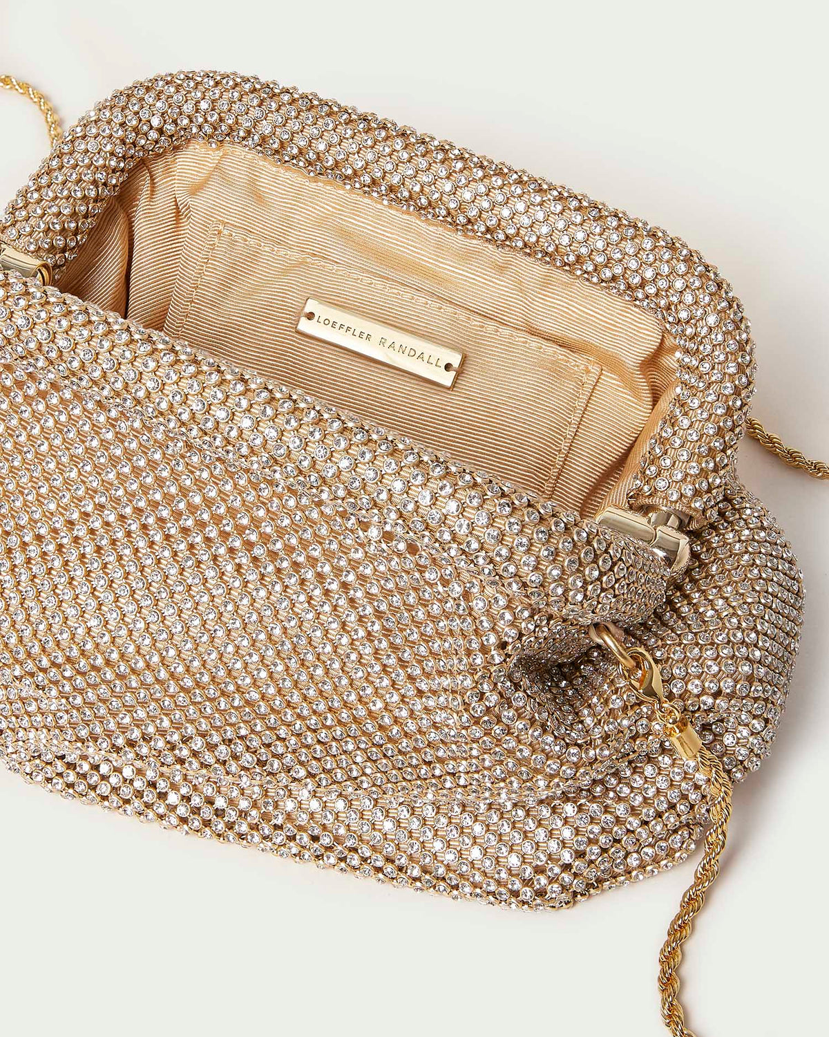 Loeffler Randall Special Offer | Doreen Gold Diamanté Frame Pouch