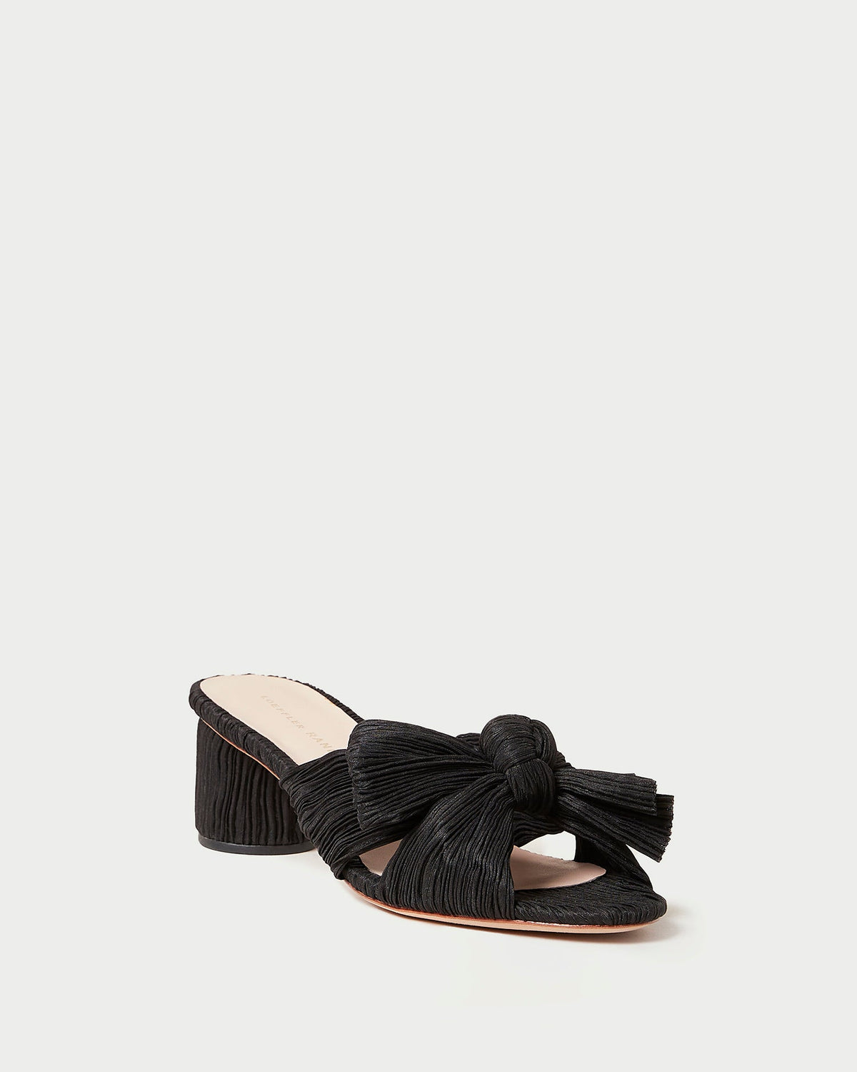 Loeffler Randall Sale | Emilia Black Pleated Bow Heel