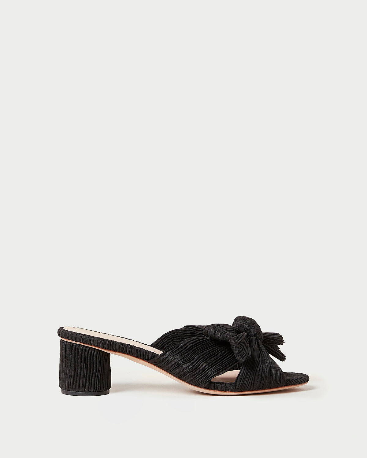 Loeffler Randall Sale | Emilia Black Pleated Bow Heel