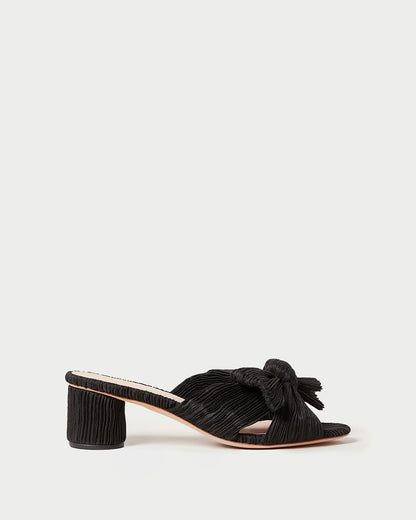 Loeffler Randall Sale | Emilia Black Pleated Bow Heel