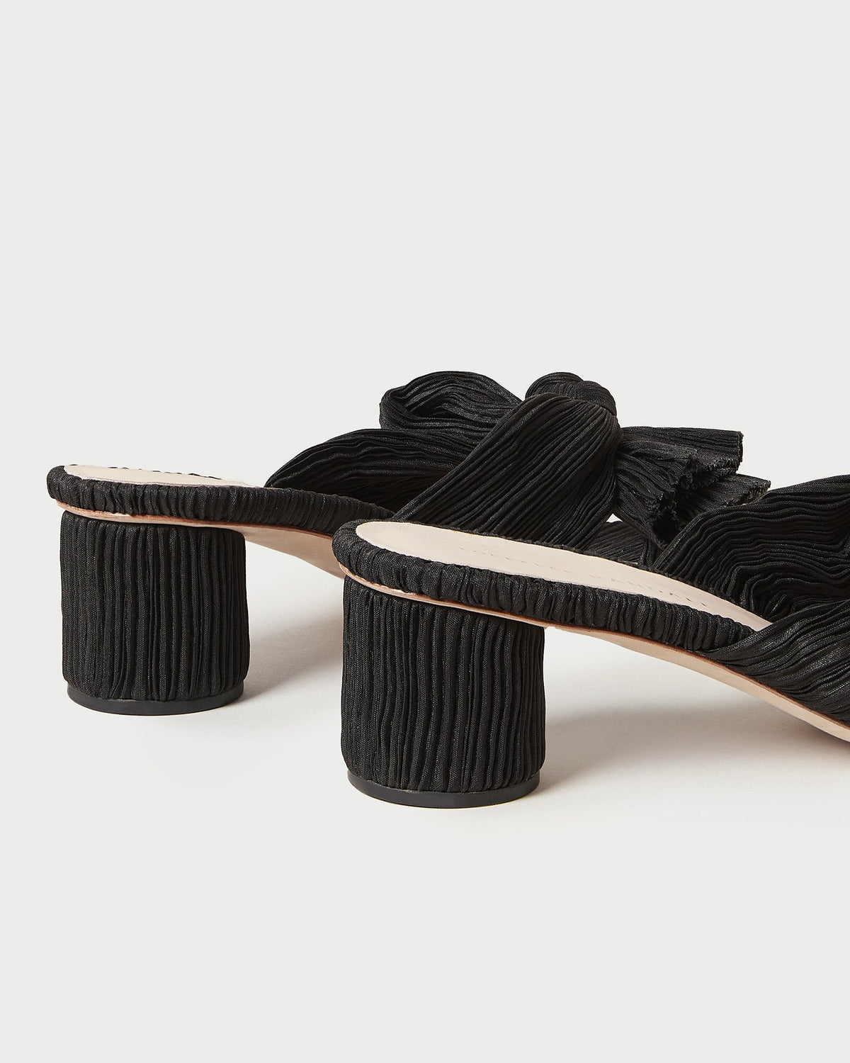 Loeffler Randall Sale | Emilia Black Pleated Bow Heel