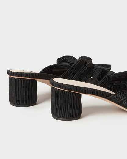 Loeffler Randall Sale | Emilia Black Pleated Bow Heel
