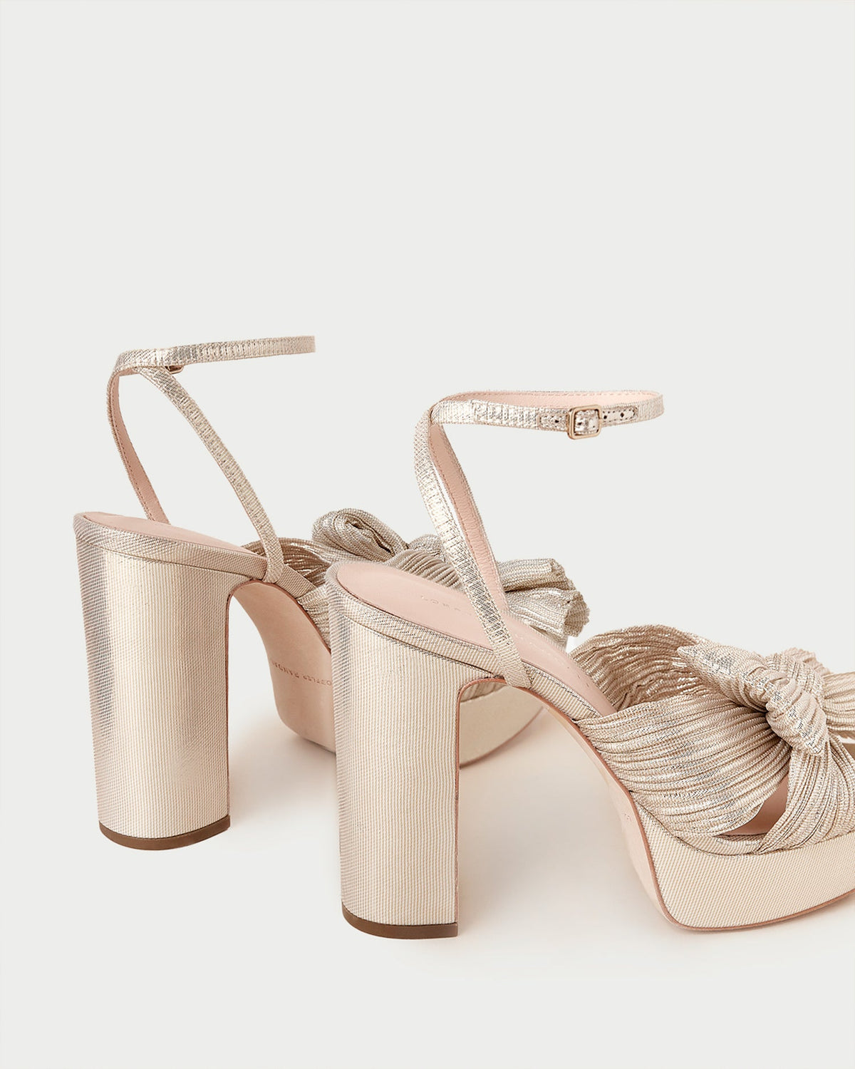 Loeffler Randall Classic | Natalia Platinum Platform Bow Heel
