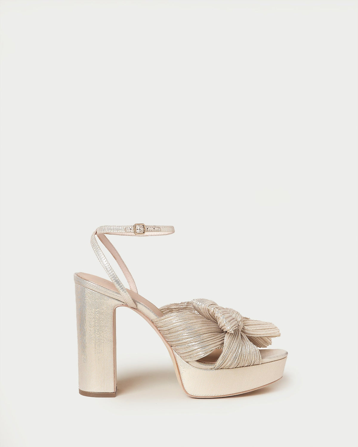 Loeffler Randall Classic | Natalia Platinum Platform Bow Heel