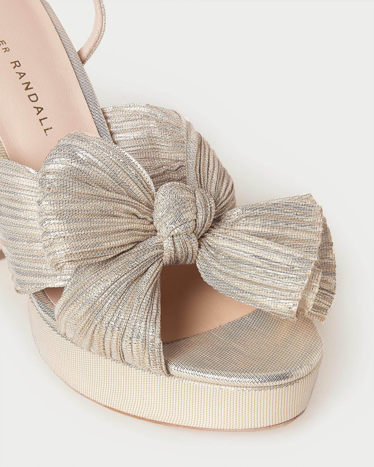 Loeffler Randall Classic | Natalia Platinum Platform Bow Heel