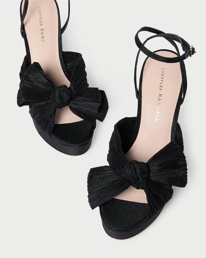 Loeffler Randall Popular | Natalia Black Platform Bow Heel