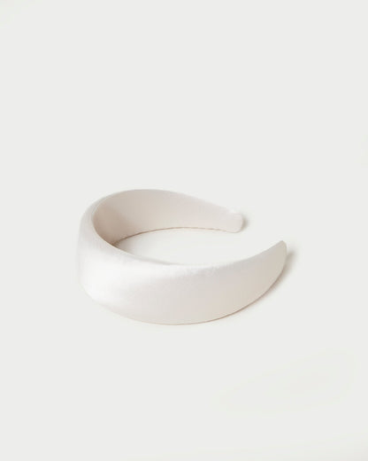 Loeffler Randall Featured | Bellamy Cream Satin Headband