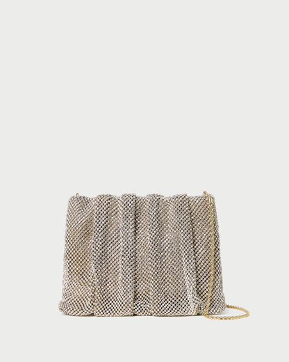 Loeffler Randall Trending | Ember Gold Diamante Gathered Clutch