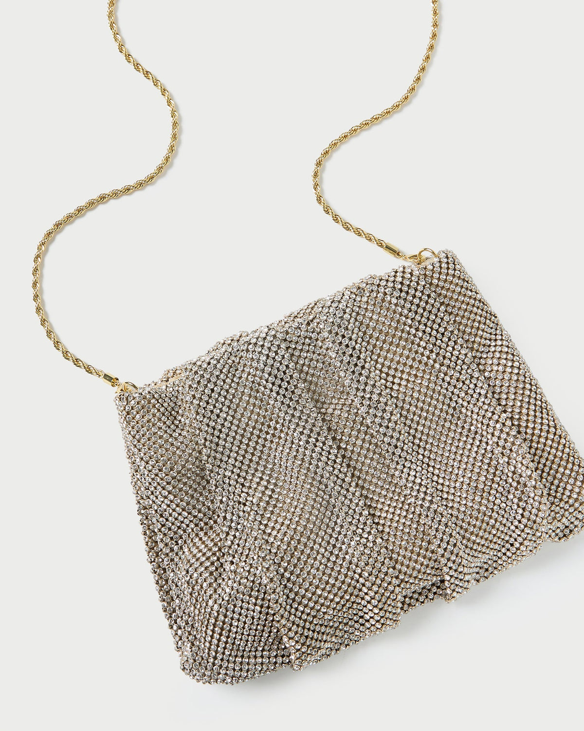 Loeffler Randall Trending | Ember Gold Diamante Gathered Clutch